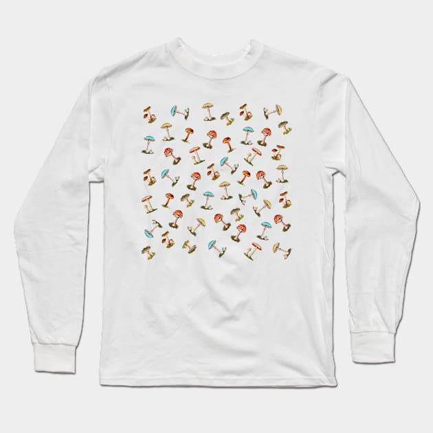 Psychodelic Mushrooms Long Sleeve T-Shirt by notsniwart